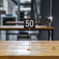 thumbnail image 3 of MRLESS 50pcs Double Side Table Number Cards 1-50 PVC Place Cards Number Place Cards Table Number Signs for Wedding Reception Restaurant Cafe Club, 3 of 8