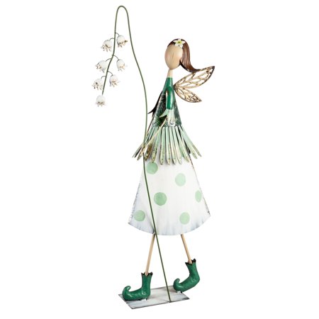 Metal Fairy with Dandelion Garden Statuary