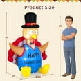 thumbnail image 4 of Costway 6 FT Thanksgiving Inflatable Turkey Harvest Day Decoration for Lawn w/Lights, 4 of 9