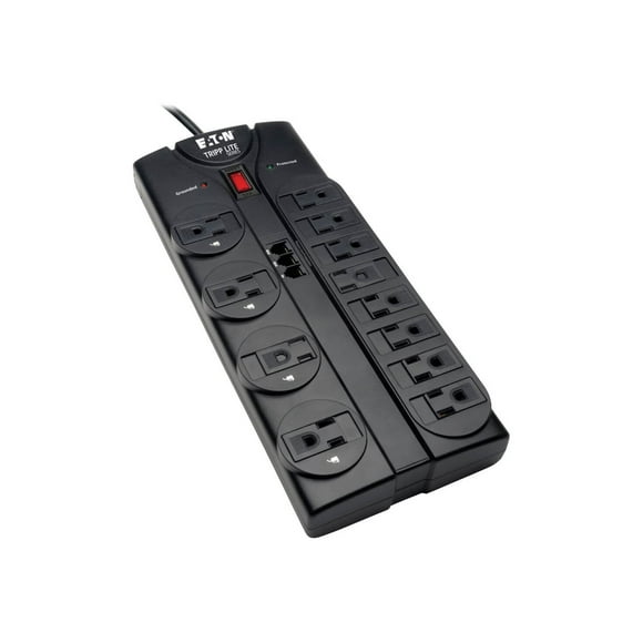 Eaton Tripp Lite Series Surge Protector 12 Outlet 120V RJ11 8' Cord 2160 Joule - Surge protector - 15 A - AC 120 V - output connectors: 12