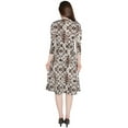 thumbnail image 4 of Women's Abstract Ink Blotch Printed Fit and Flare Midi Length Dress, 4 of 5