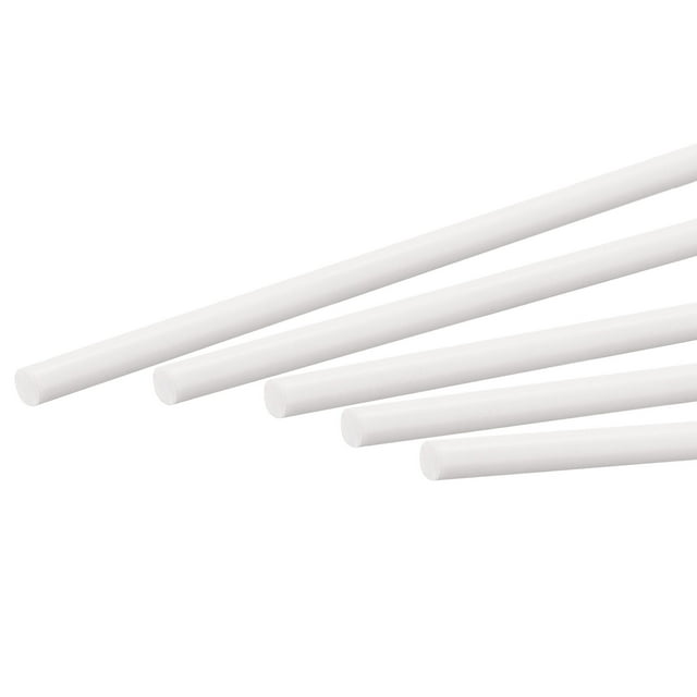 Unique Bargains ABS Plastic Rod Round Solid White Bar 3mmx250mm for Architectural Model Making, DIY Sand Table, 10 Pack
