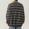 thumbnail image 4 of HAiming Mens Vintage Striped Sweaters Trendy Long Sleeve Crewneck Knit Tops Winter Thick Casual Loose Pullover Blouse, 4 of 4