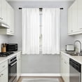 thumbnail image 3 of 2 Panels Linen Curtains Set for Living Room Bedroom, Light Filtering Textured Soft Window Curtain, Airy Soft Rod Pocket Elegant Drapes, 3 of 8