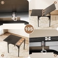 thumbnail image 2 of Comedor Extensible 4–6 Personas con Mesa Ajustable y 6 Sillas – Diseño Moderno, Estructura Metálica Asientos Acolchonados convertible de 75 cm a 150 cm, 2 of 8