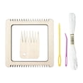 thumbnail image 1 of Juego de mini telares, regalo hecho a mano, accesorios duraderos, fácil de usar, de madera para el hogar de los niños Zulema Mini telar, 1 of 8