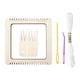 thumbnail image 1 of Juego de mini telares, regalo hecho a mano, accesorios duraderos, fácil de usar, de madera para el hogar de los niños Zulema Mini telar, 1 of 8