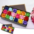 18 Pcs Floral Scented Bath Soap Rose Flower Petals Oil Rose Soap Set