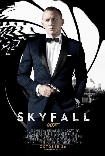Skyfall James Bond 007 Movie Poster Metal Sign Art Print 8x12 Multi-Color Square Adults Best Posters - image 1 of 3