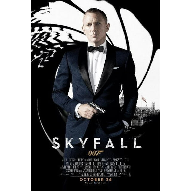 Skyfall James Bond 007 Movie Poster Metal Sign Art Print 8x12 Multi-Color Square Adults Best Posters