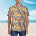 thumbnail image 4 of Daiia Cycling Elephant On Bicycle In Park Hawaiian Shirt for Men Gentle Cotton Regular Short Sleeve Casual-X-Large, 4 of 9
