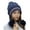 Blue, variant on Tao Women's Girls Cute Winter Cozy Earflap Knitted Pom Pom Ski Cap Hat Beanies WhiteFree Size