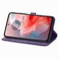 thumbnail image 2 of SaniMore for Motorola Moto G Power (2024) Wallet Case with Embossed Mandala PU Leather Flip Protection Wrist Strap Credit Card Holder Pocket Kickstand Shockproof Case, Purple, 2 of 7