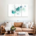 thumbnail image 2 of Elephant Stock Abstract Bubble Wall Art - Horizontal Multi Panel Canvas - Living Room Wall Decor - Abstract Multi Panel - White And Teal Decor - 57" x 36", 2 of 4