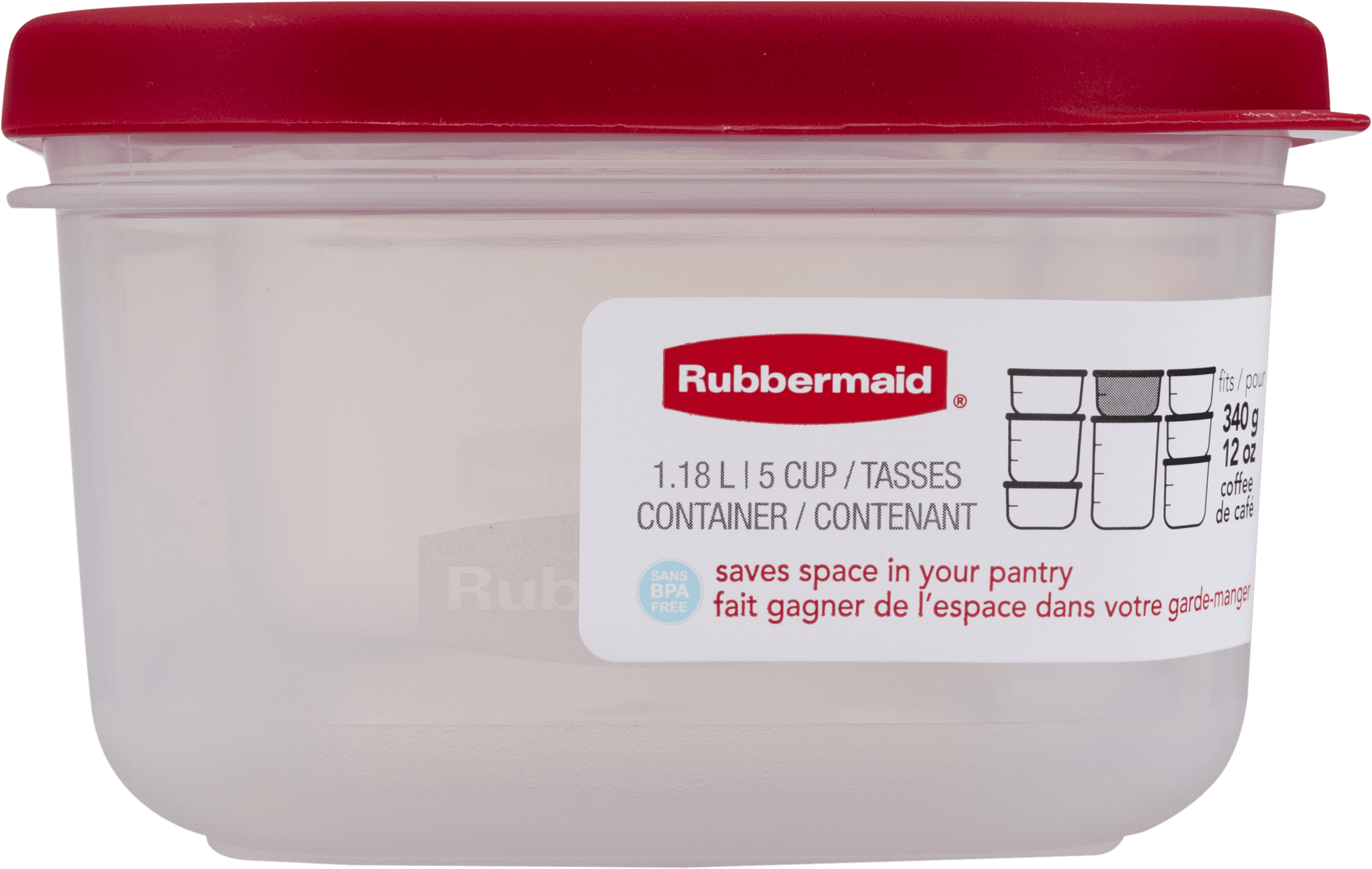 Rubbermaid Modular Cereal Container - Red/Clear, 18 c - City Market