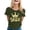 Army Green, variant on Bride Themed Letter Print T Shirt for Women Round Neck Short Sleeve Casual Top for Bachelorette Party and Everyday Army Green M