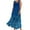 Blue, variant on Giftesty Summer Dresses for Women Sleeveless Cotton and Linen Round Neck Printed Long Dress with Pocket