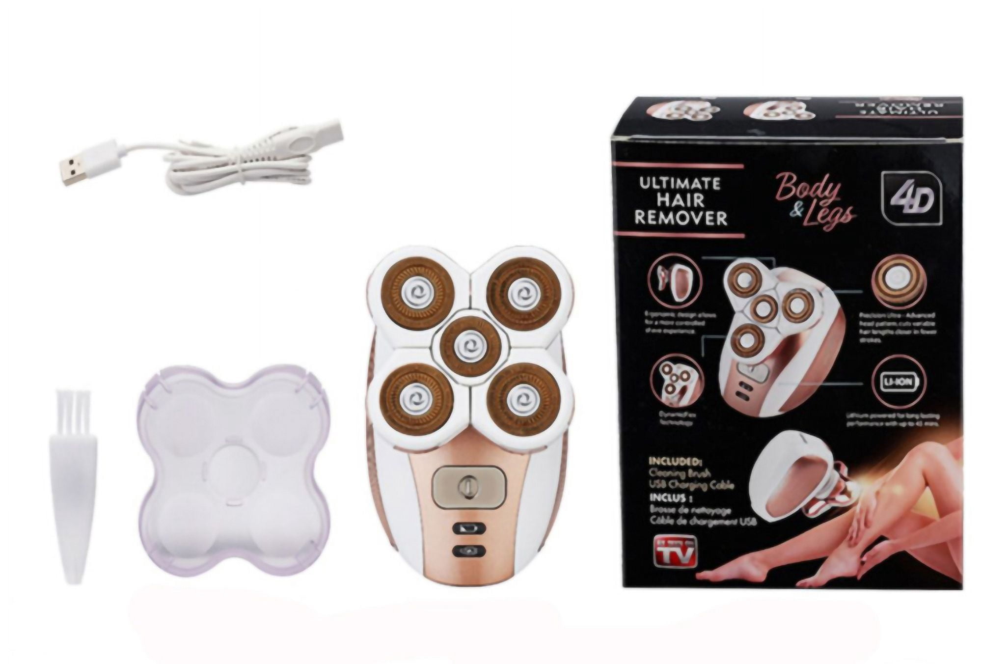 Women's Waterproof, Painless Electric Shaver, Trimmer & Epilator for Face, Body, Arm & Underarms with Bikini Trimmer Razor