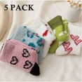 thumbnail image 2 of 5 Pairs Of Fuzzy Socks for Women,Cozy Slipper Socks,Soft Winter Warm Home Sleeping Christmas Socks, 2 of 5