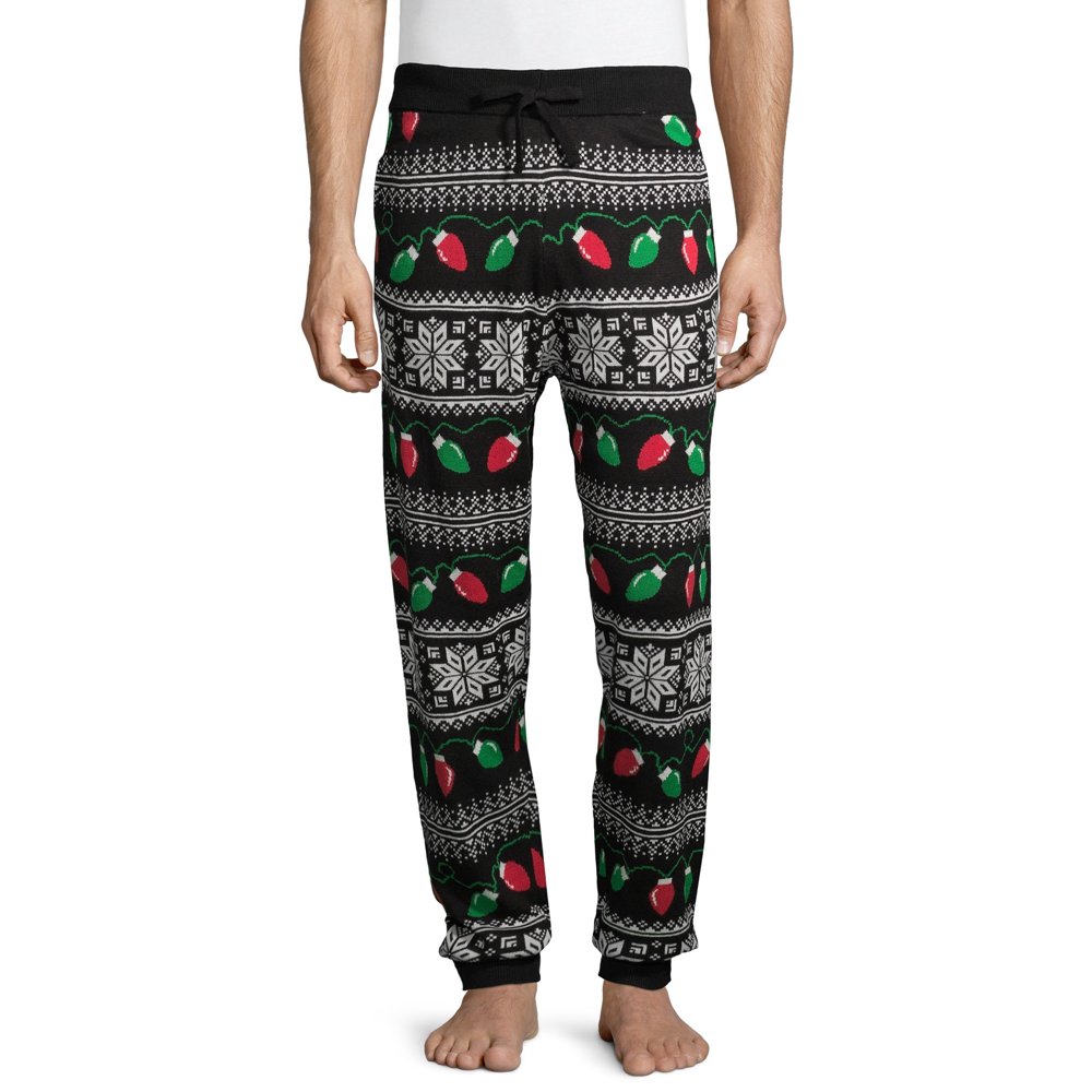 Holiday Time Holiday Time Men's Christmas Sweater Knit Jogger Pants