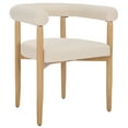 thumbnail image 5 of Safavieh Kaladin Scandinavian Wood Dining Arm Chairs, Cream / Natural, 5 of 8