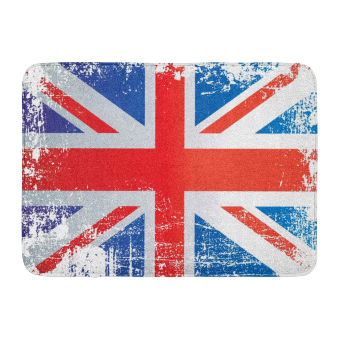 Godpok Flag Of The United Kingdom Union Jack Great Britain And Northern Ireland Wrinkled Dirty Spots Stickers Rug Doormat Bath Mat 23 6x15 7 Inch
