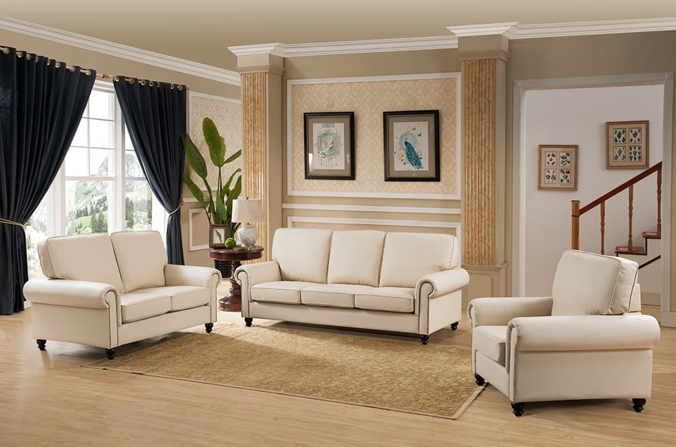 New Caramel Color Family 3pcs Sofa Set Living Room