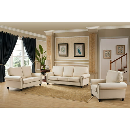 New Caramel Color Family 3pcs Sofa Set Living Room ...
