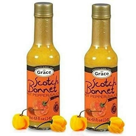 GRACE YELLOW JAMAICAN SCOTCH BONNET PEPPER SAUCE 2PK (Original Version)