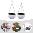 thumbnail image 5 of 2 Pcs Self Watering Hanging Flowerpot Baskets for Indoor Outdoor Garden Plants Hydroponic Plant Pots, 5 of 6