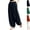 05# (Black), variant on Womens Linen Pants Boho Harem Pants Elastic Waist Loose Fit Lightweight Breathable Casual Trousers (Vermilion,S)
