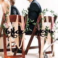 thumbnail image 4 of 1 Set Wedding Chair Signs European Style Rustic Wooden Hollow Out with Ribbon Decorative Gift Bride Groom Chair Back Hanging Signs Party Favors, 4 of 8