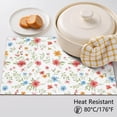 thumbnail image 5 of Placemat, Pioneer Flower Floral Print Pattern Place Mats Table Mat Set Of 2, PVC Washable Placemats for Party Kitchen Dining Decoration, 18x12 Inch, Fade Resistant, 5 of 6