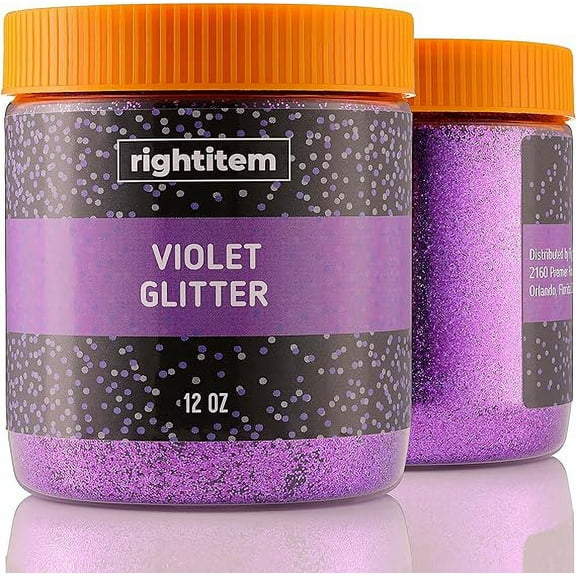 Violet Fine Glitter in Jar - 12 Oz Glitter for Crafts - Glitter for Slime - Face Glitter - Candle Glitter - Body Glitter