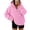 Pink, variant on Drawstring Half Zip Hoodies for Women Fall Oversized Casual Sweatshirts with Kangaroo Pocket
