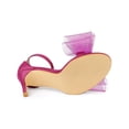 thumbnail image 5 of BLISSFUL STEP Women's Open Toe Ankle Strap Bow Tie Stiletto High Heels Sandals Hot Pink 9, 5 of 7