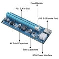 thumbnail image 4 of PCI-E Riser Board 4-pin PCI-E 1x to 16x Adapter Card Graphic Card GPU Extender Board with USB Cable, 4 of 9