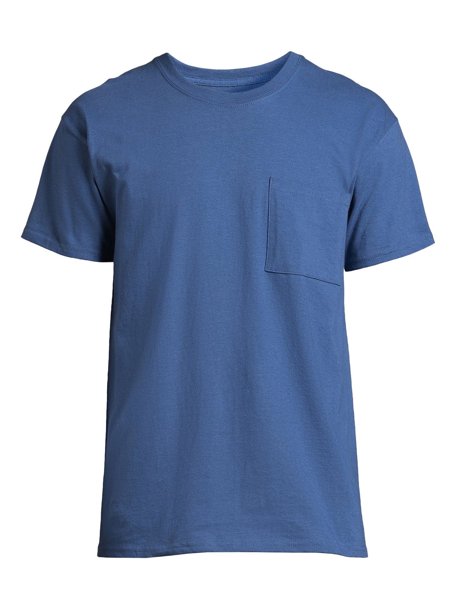 Athletic Works Men's and Big Men's Cotton Pocket Tee, Sizes XS-5XL