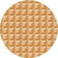 thumbnail image 1 of Ahgly Company Machine Washable Indoor Round Transitional Yellow Orange Area Rugs, 7' Round, 1 of 7