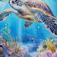 thumbnail image 5 of Patifu Sea Turtle Coral Washable Shower Curtain 100% Polyester Chic Decor 36"x72, 5 of 7