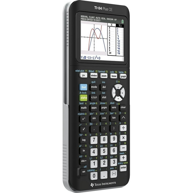 Texas Instruments Ti-84 Plus CE Graphing Calculator, Black, 7.5