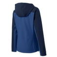 thumbnail image 6 of Port Authority Ladies Hooded Core Soft Shell Jacket-L (Night Sky Blue/ Dress Blue Navy), 6 of 6