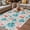 Teal Red Beige, variant on Coral Coastal Outdoor Rug for Patio/Deck/Porch, Non-Slip Large Area Rug 3 x 5 Ft, Blue Red Nautical Summer Beach Ocean Indoor Outdoor Rugs Washable Area Rugs, Reversible Camping Rug Carpet Runner