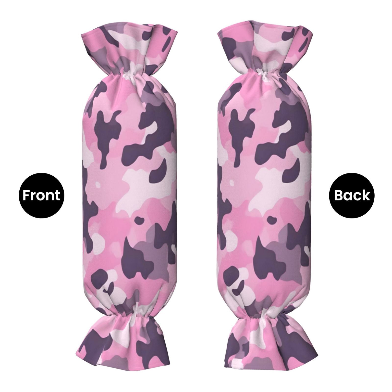 Candy Throw Pillow Travel Cervical Pillow Cylindrical Neck Body Cushion With Insert For Bed Couch Home Decor 9.8x24.4in Texture Military Camouflage Pattern Abstract Pink_3
