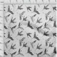 thumbnail image 4 of oneOone Velvet Light Gray Fabric Asian Japanese Bird Fabric For Sewing Printed Craft Fabric By The Yard 58 Inch Wide, 4 of 5