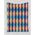 thumbnail image 1 of Vintage Tapestry, Sixties Inspired Triangles with Grunge Effect Colorful Geometric Retro Pattern, Wall Hanging for Bedroom Living Room Dorm Decor, 40W X 60L Inches, Multicolor, by Ambesonne, 1 of 2