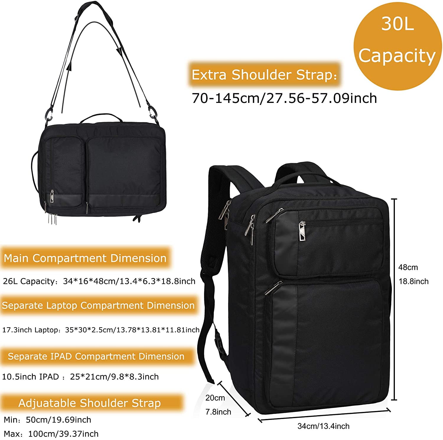 handbag and laptop bag in flight