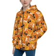thumbnail image 2 of Pofeuu Skulls Print Teenage Zipper Hoodie Sweatshirts Hooded Casual Jackets With Pocket For Boys Girls-Medium, 2 of 6