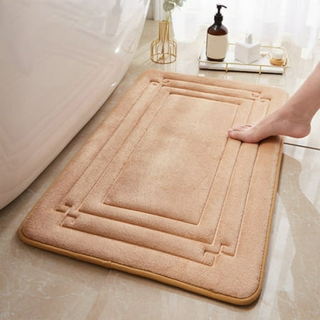 Bathroom Mat – Absorbent Floor Rug Machine Washable Soft Comfortable Quick Dry Non Slip Backing for Bath Tub Shower 19.7 x 31.5 in (Gold) JASKFLY Bathroom Mat – Absorbent Floor Rug Machine Washable Soft Comfortable Quick Dry Non Slip Backing for Bath Tub Shower 19.7 x 31.5 in (Gold) JASKFLY
