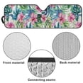 thumbnail image 7 of FUIALDOLG Accordion Car Windshield Sun Shade, Tropical Watercolor Flower Leaves Car Sun Visor to Protect UV Rays, Foldable Automotive Windshield Sunshades - 52.95" x 16.14", 7 of 7
